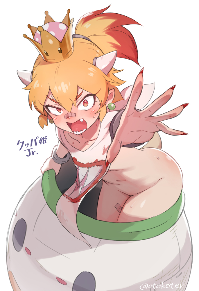 junior clown car and bowsette jr. (mario and 1 more) drawn by ter_(otokoter)