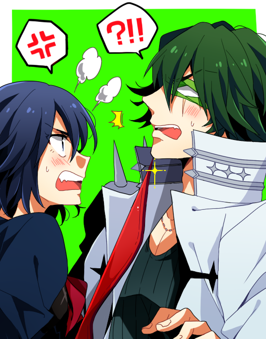 matoi ryuuko, senketsu, and sanageyama uzu (kill la kill) drawn by ashitano