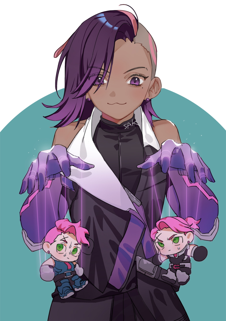 sombra and zarya (overwatch and 1 more) drawn by ssaknanda