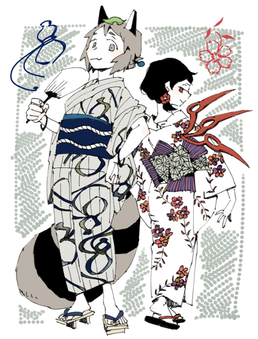 houjuu nue and futatsuiwa mamizou (touhou) drawn by asahi_(uwa)
