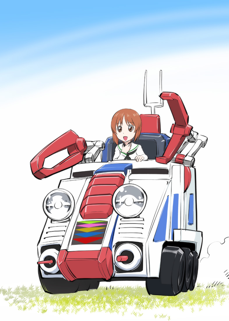 nishizumi miho and varitank (girls und panzer and 2 more) drawn by ueyama_michirou