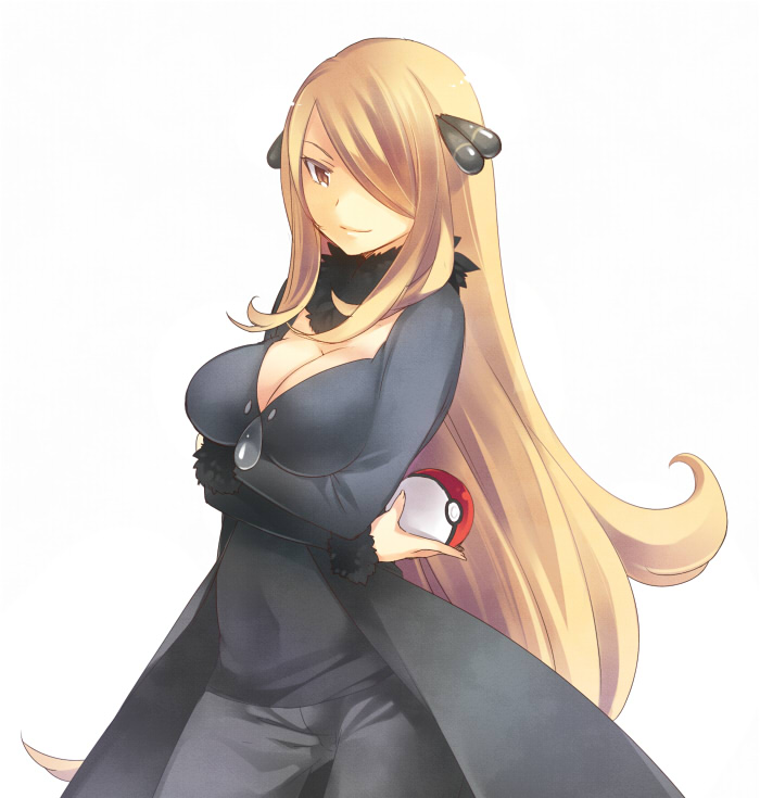 cynthia (pokemon and 1 more) drawn by akr_et