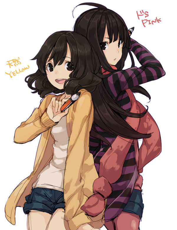 hanaori kotoha and shiraishi mako (super sentai and 1 more) drawn by chiko_(mizuho)