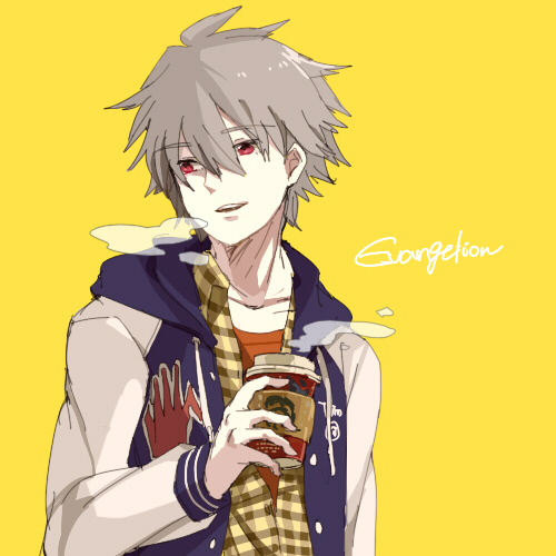 nagisa kaworu (neon genesis evangelion) drawn by anno_aano
