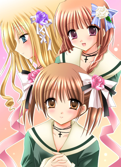 fukuzawa yumi, toudou shimako, and shimazu yoshino (maria-sama ga miteru) drawn by kirishima_riona