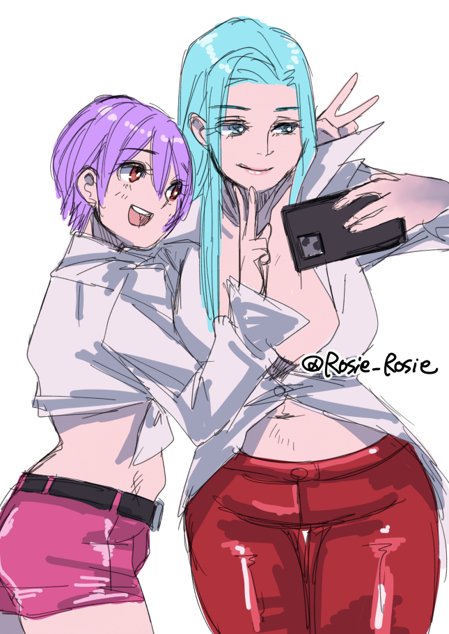 morrigan aensland and lilith (darkstalkers) drawn by rosie_rosie
