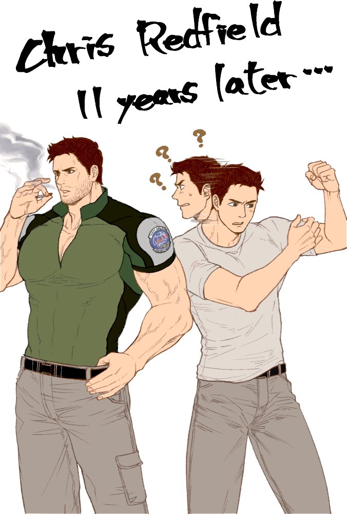 chris redfield (resident evil and 2 more) drawn by you_mama_n