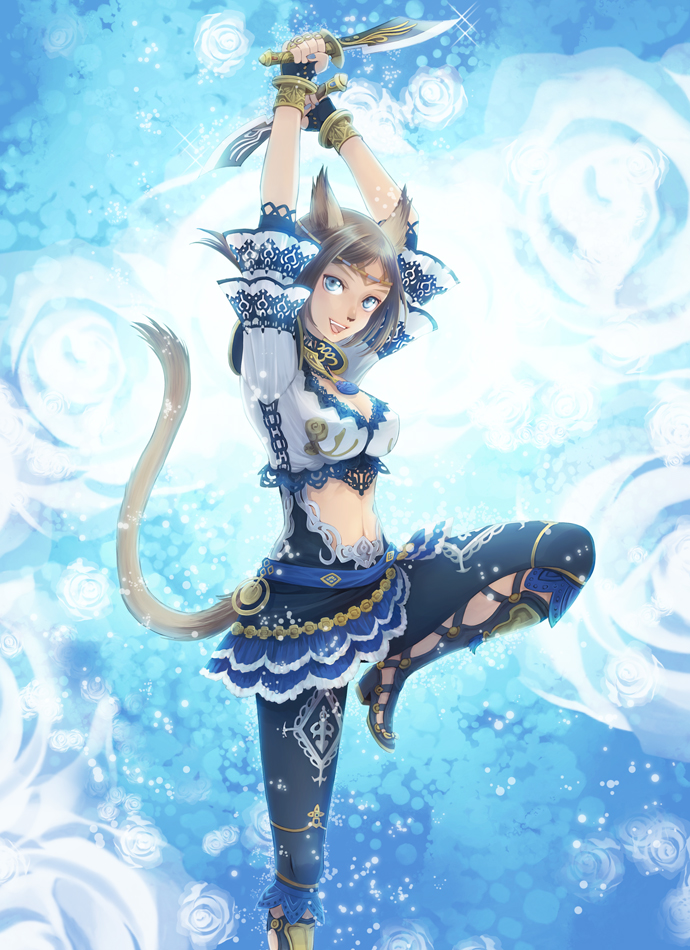 adventurer and dancer (final fantasy and 1 more) drawn by takatsuki_kahiro