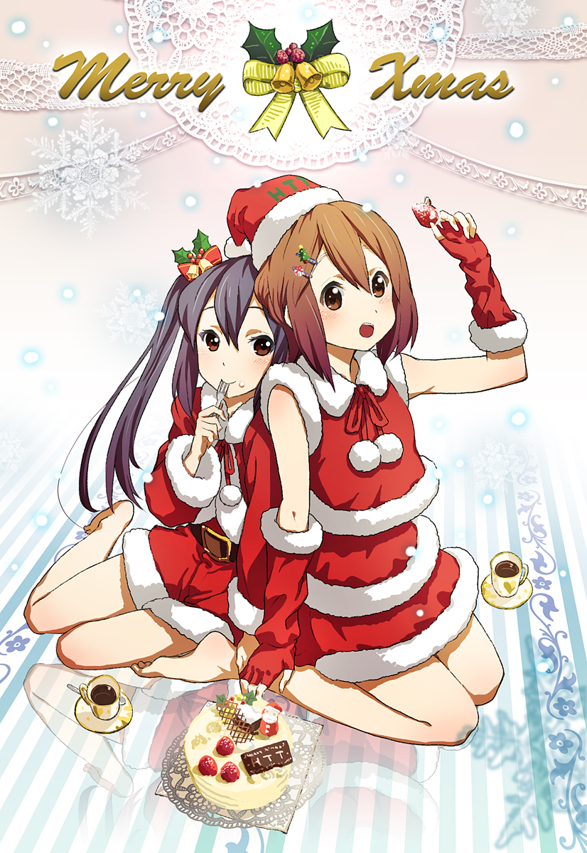 nakano azusa and hirasawa yui (k-on!) drawn by minimaru