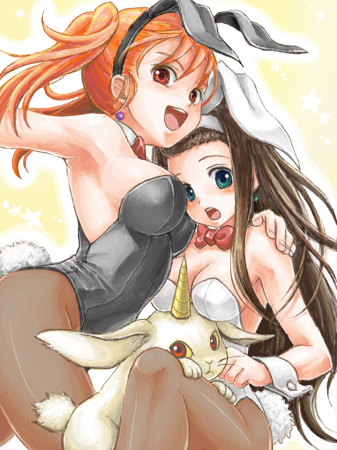 jessica albert, medea, and horned rabbit (dragon quest and 1 more)