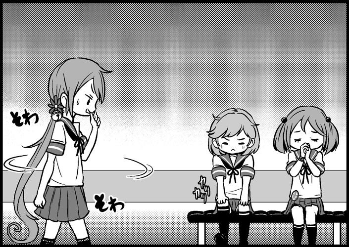 akebono, sazanami, and oboro (kantai collection) drawn by saiguchi_otoufu