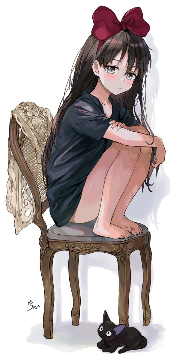 kiki and jiji (majo no takkyuubin) drawn by saya_(mychristian2)