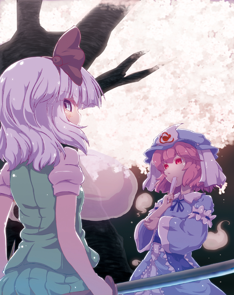 konpaku youmu and saigyouji yuyuko (touhou) drawn by mochinabe