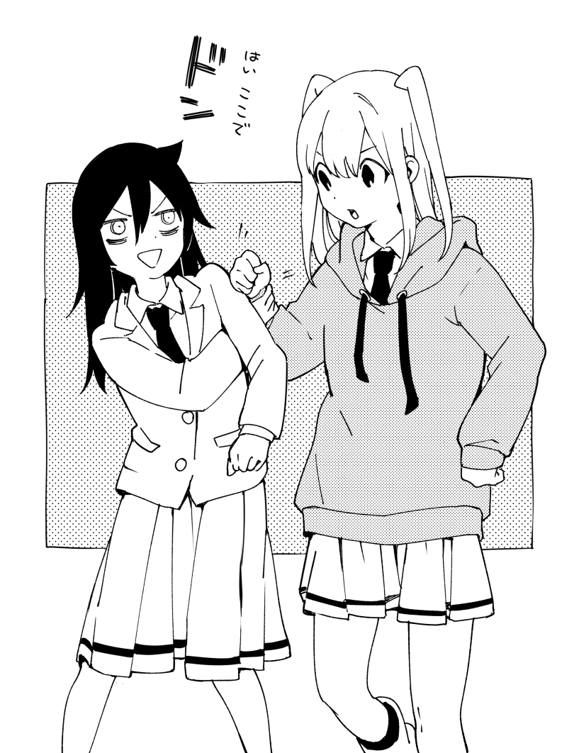 kuroki tomoko and nemoto hina (watashi ga motenai no wa dou kangaetemo omaera ga warui!) drawn by urayamashiro_(artist)
