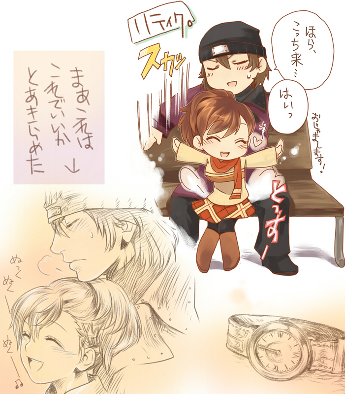 shiomi kotone and aragaki shinjirou (persona and 2 more) drawn by no_ren