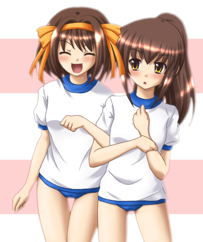 suzumiya haruhi and kyonko (suzumiya haruhi no yuuutsu) drawn by hayashiya_zankurou