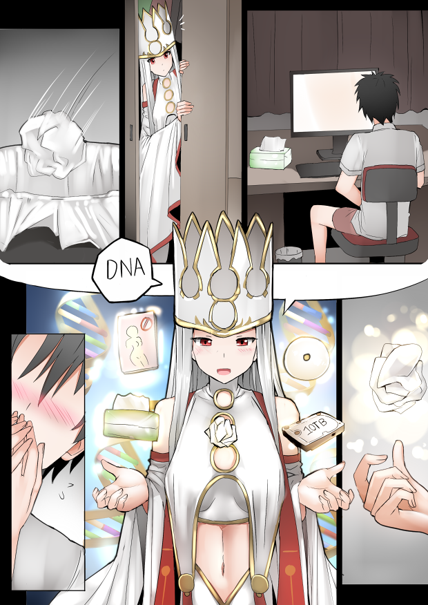 fujimaru ritsuka and irisviel von einzbern (fate and 1 more) drawn by ginhaha