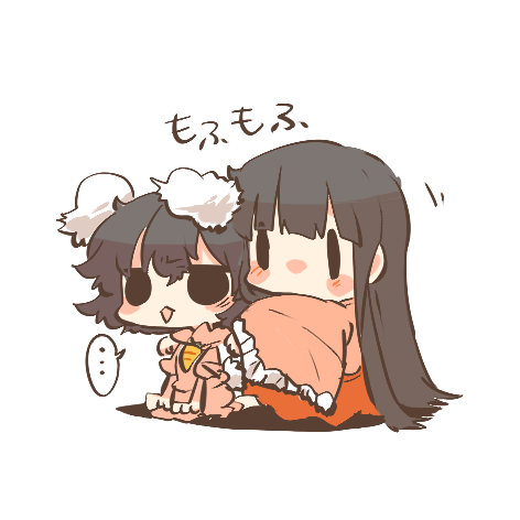 houraisan kaguya and inaba tewi (touhou) drawn by rebecca_(keinelove)