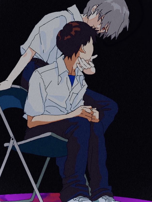 ikari shinji and nagisa kaworu (neon genesis evangelion) drawn by a12740807