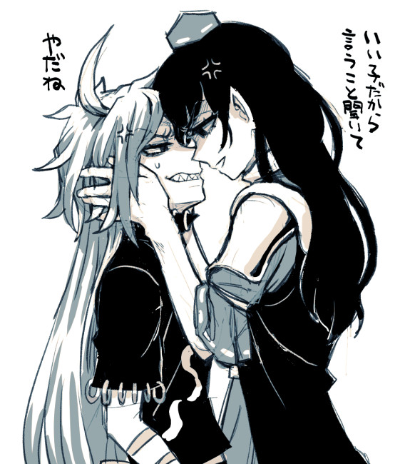 iizunamaru megumu and himemushi momoyo (touhou) drawn by meimaru_inuchiyo