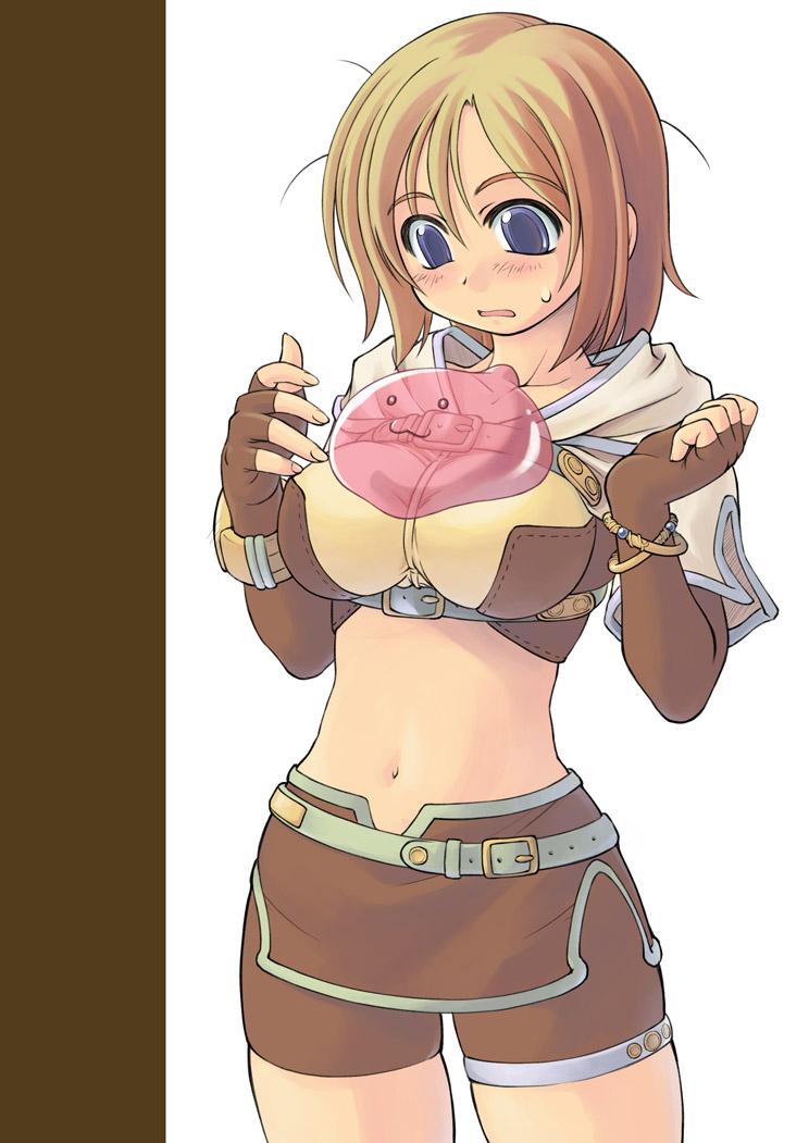 poring and hunter (ragnarok online) drawn by mil_(xration)