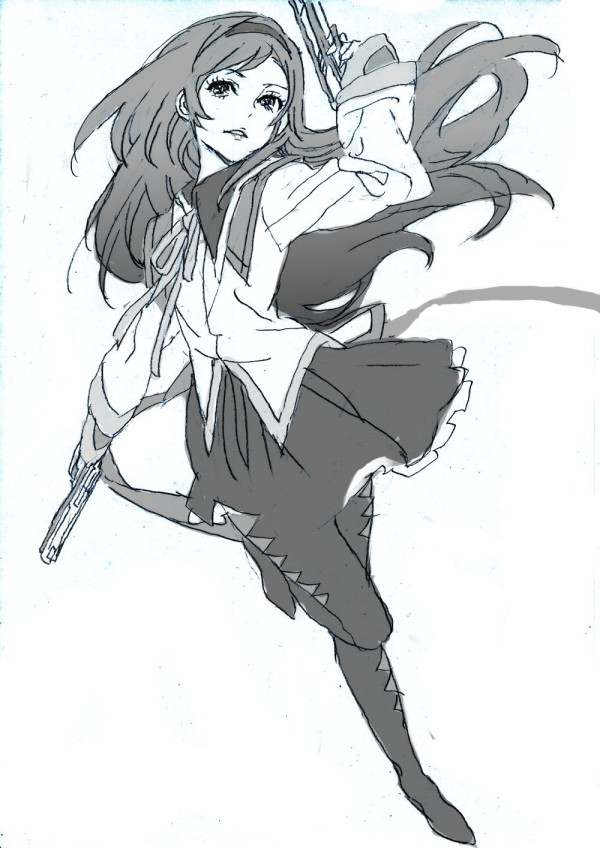 akemi homura (mahou shoujo madoka magica) drawn by nobita_(makoto7060355)