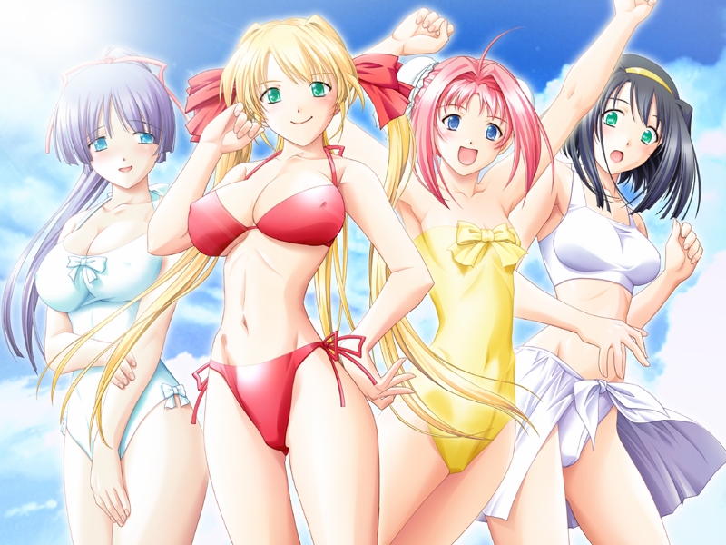 akehime saki, akiyama miku, akehime mayu, and morisaki ayame (kyouhaku 2) drawn by ribahara_aki