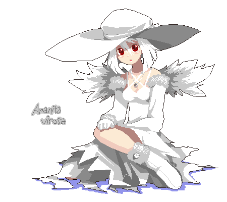 amanita virosa (oso-teki kinoko gijinka zukan) drawn by oso_(toolate)