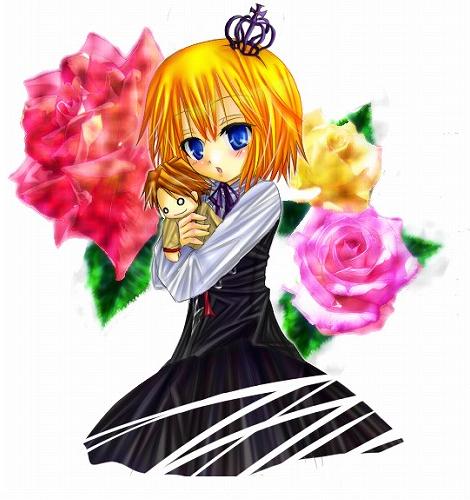 ushiromiya battler and ushiromiya maria (umineko no naku koro ni)