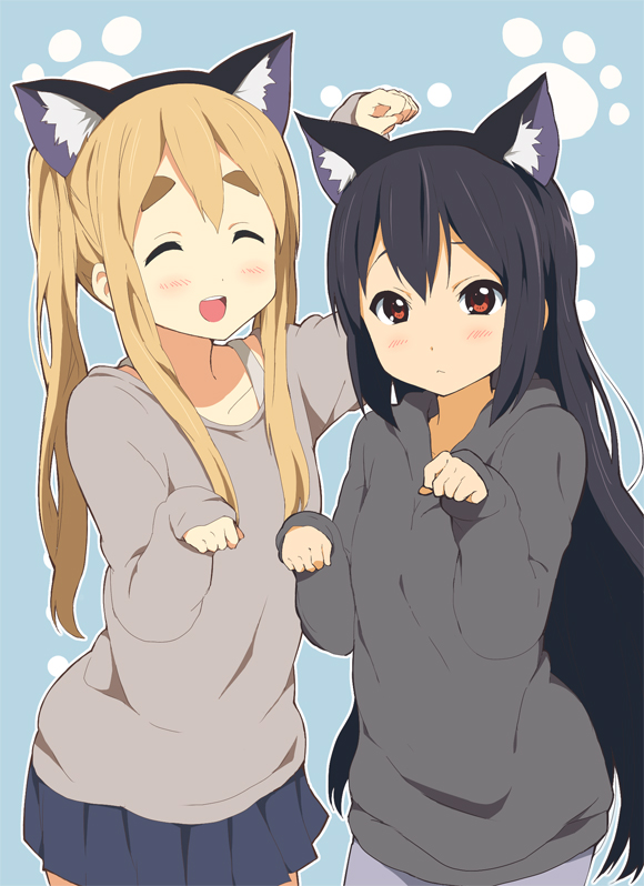 nakano azusa and kotobuki tsumugi (k-on!) drawn by kakiuchi_itsuki