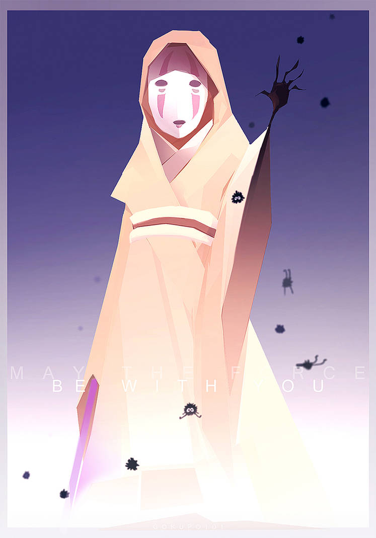 kaonashi and susuwatari (star wars and 1 more) drawn by gokupo101