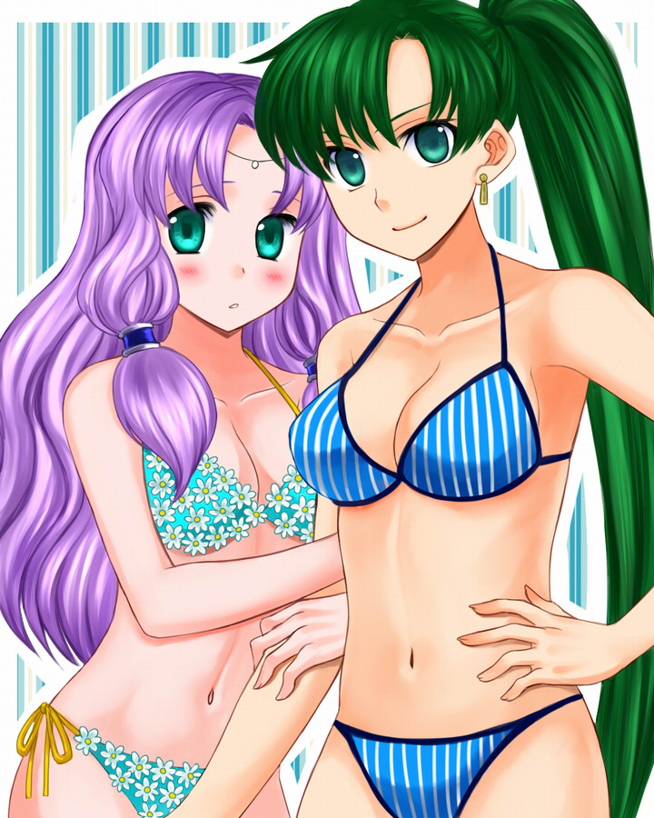 lyn and florina (fire emblem and 1 more) drawn by bo_(774berry)