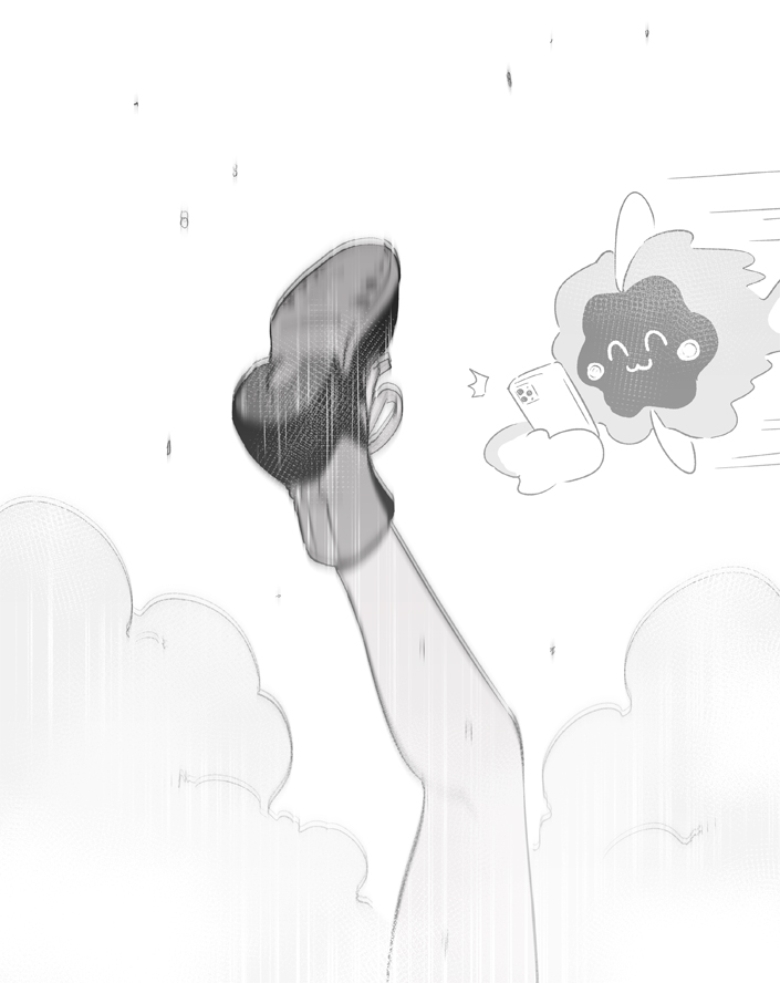 selene and cosmog (pokemon and 2 more) drawn by ter_(otokoter)