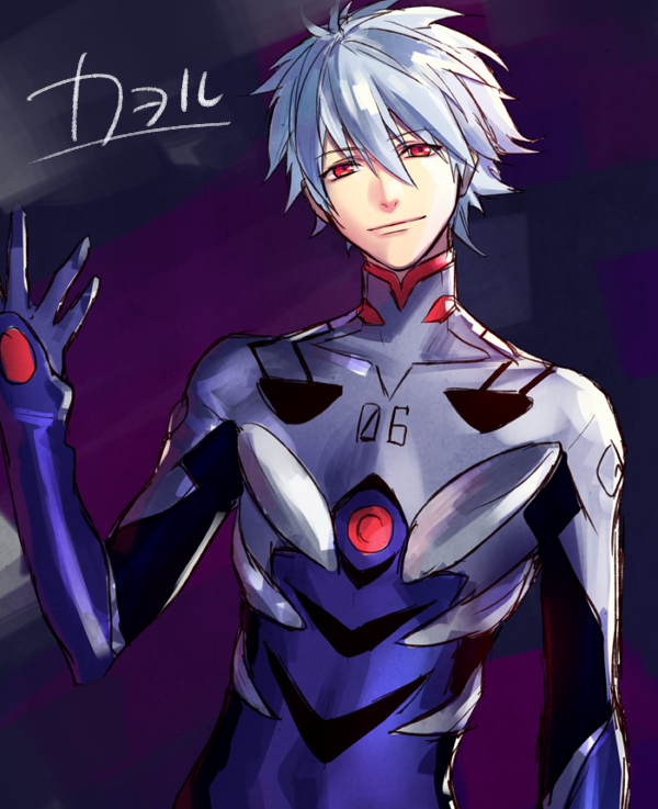 nagisa kaworu (neon genesis evangelion and 2 more) drawn by ueda_kiku