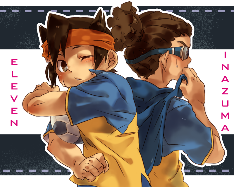 endou mamoru and kidou yuuto (inazuma eleven) drawn by shirou_(j00630)