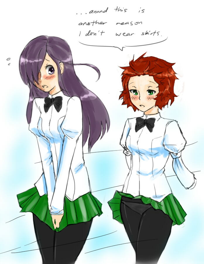 ikezawa hanako and tezuka rin (katawa shoujo) drawn by twrlare