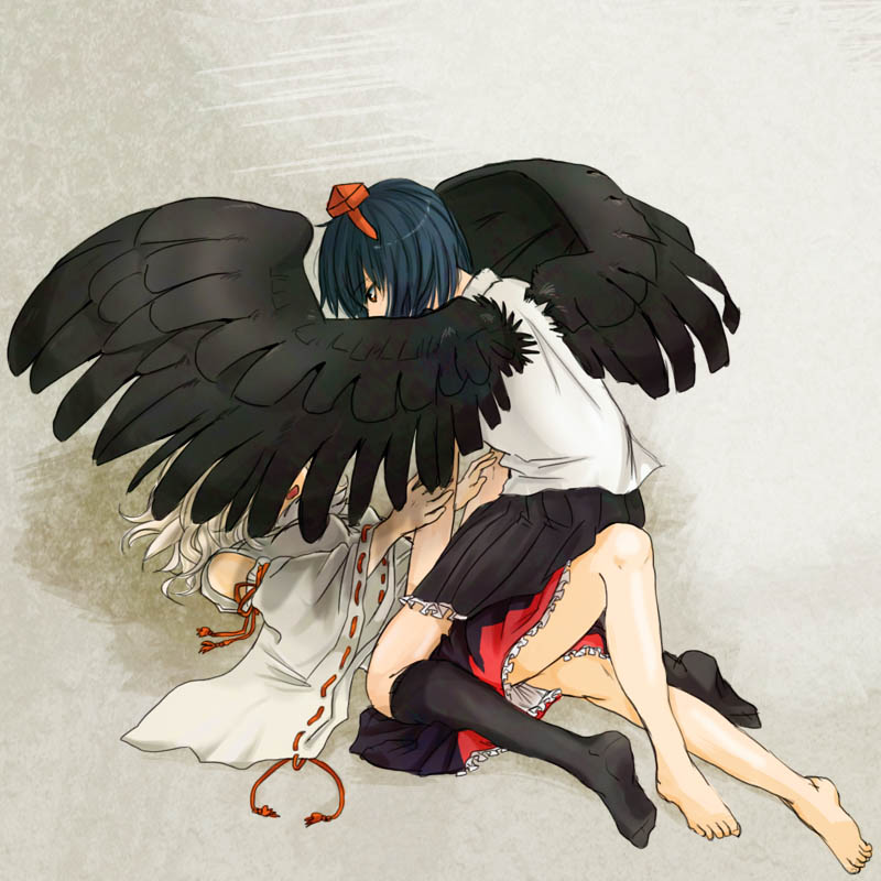 shameimaru aya and inubashiri momiji (touhou) drawn by inutose