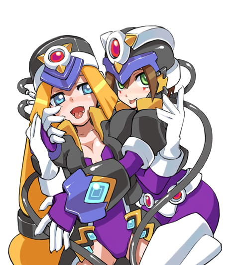aile and prairie (mega man and 1 more) drawn by shigehiro_(hiroi_heya)