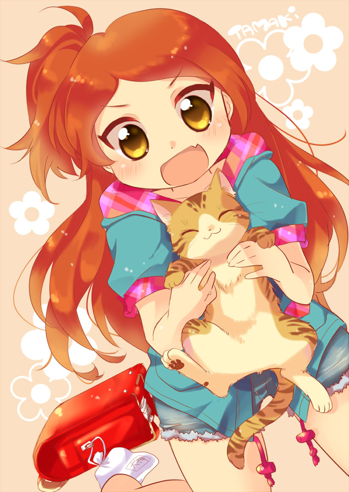 ogami tamaki and kobun (idolmaster and 1 more) drawn by tarabagani
