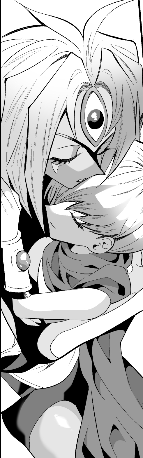 yuki judai and yubel (yu-gi-oh! and 1 more) drawn by urotazin