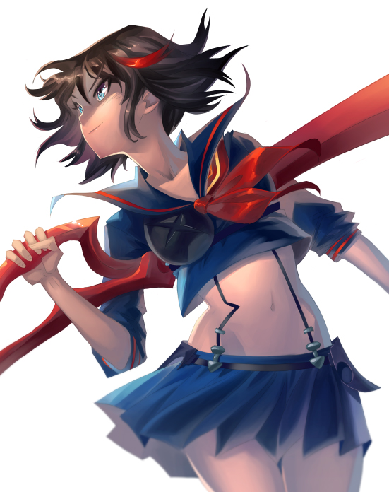 matoi ryuuko and senketsu (kill la kill) drawn by kasia_nie