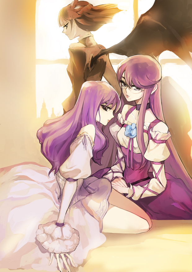 tsukikage yuri, dark precure, and kurumi momoka (precure and 1 more) drawn by tima