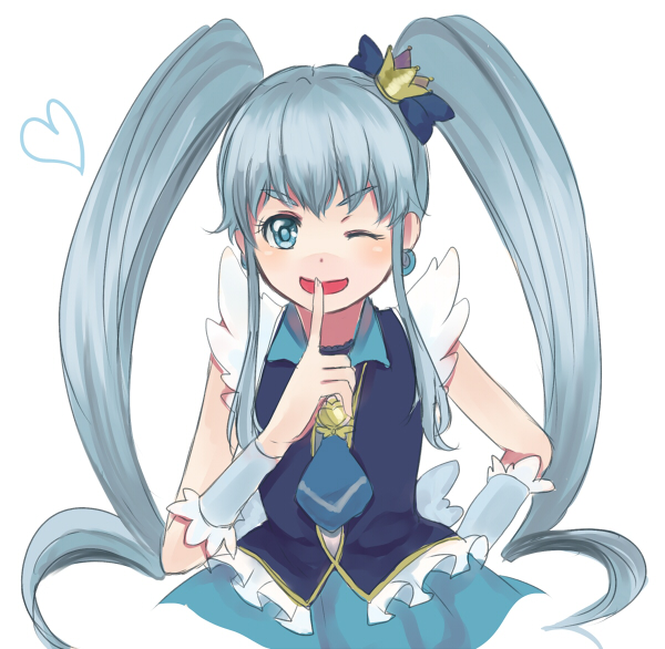 shirayuki hime and cure princess (precure and 1 more) drawn by sasamaru_chimaki