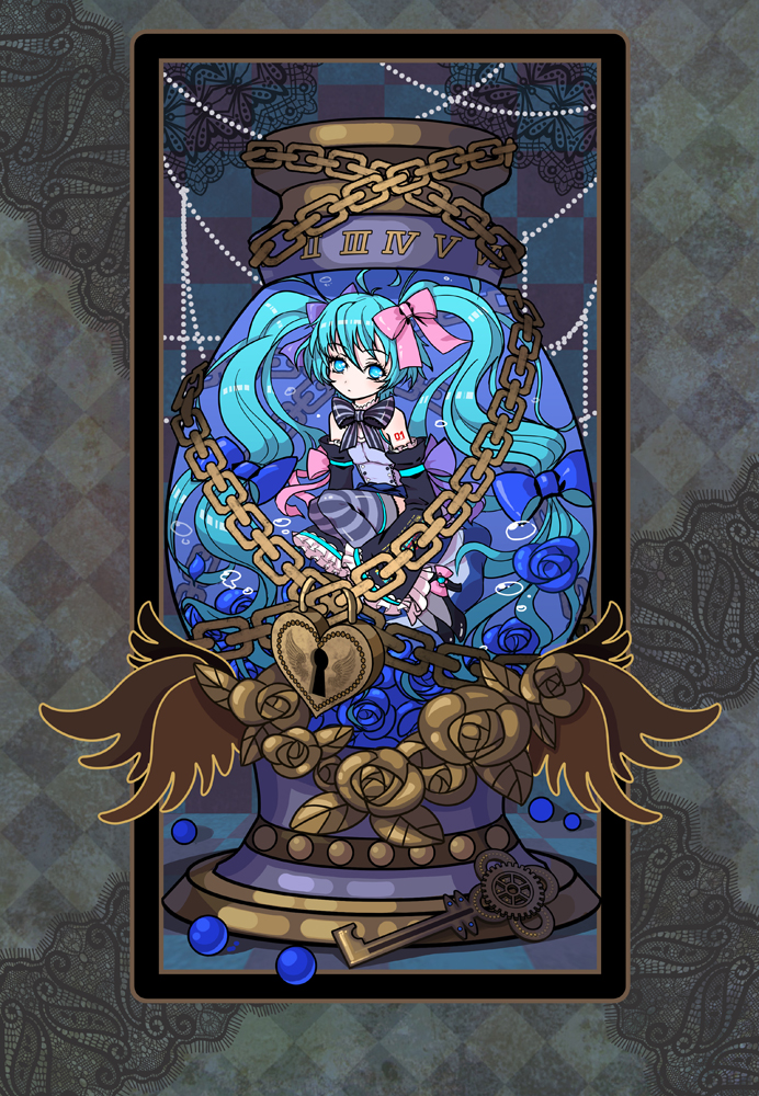 hatsune miku (vocaloid and 1 more) drawn by saber_01
