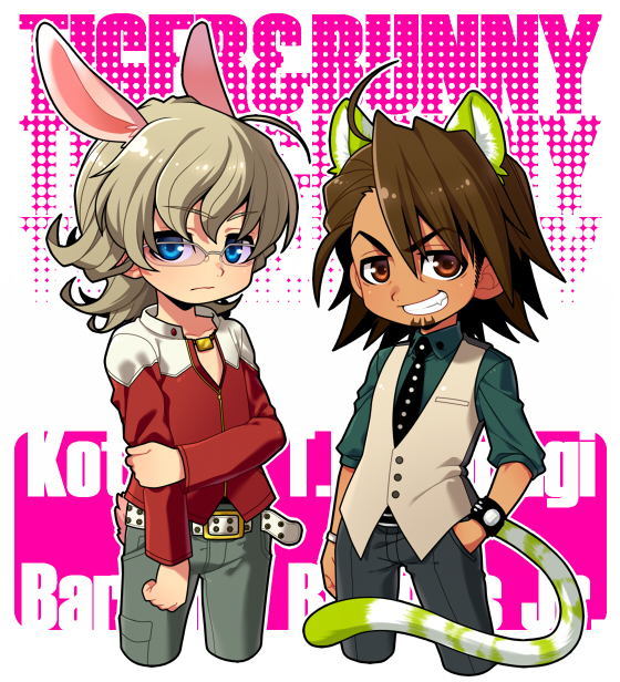 barnaby brooks jr. and kaburagi t. kotetsu (tiger & bunny) drawn by kiri_futoshi