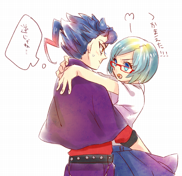 tsurugi kyousuke and sorano aoi (inazuma eleven and 1 more) drawn by komiyan