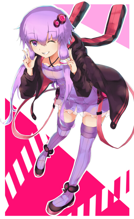 yuzuki yukari (vocaloid and 1 more) drawn by nnnure