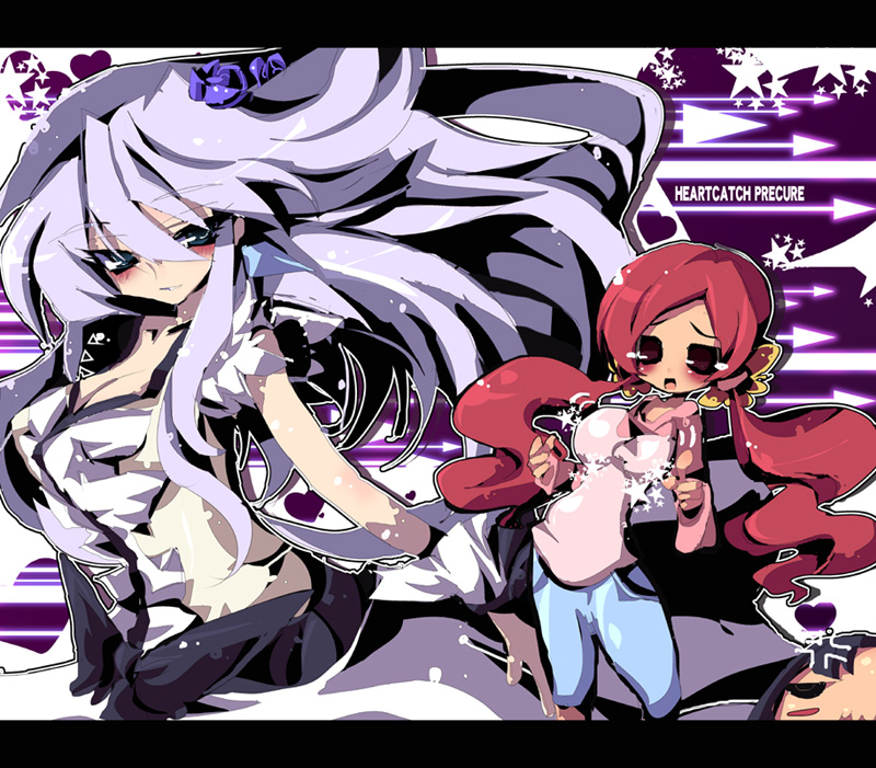 kurumi erika, hanasaki tsubomi, tsukikage yuri, and cure moonlight (precure and 1 more) drawn by dangomushi