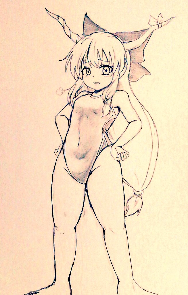 ibuki suika (touhou) drawn by d-m_(dii_emu)