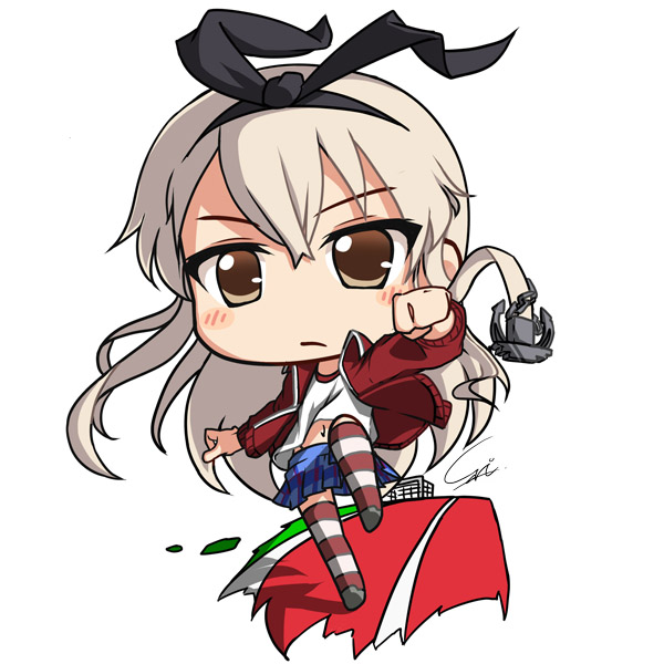 shimakaze (kantai collection and 2 more) drawn by carillus